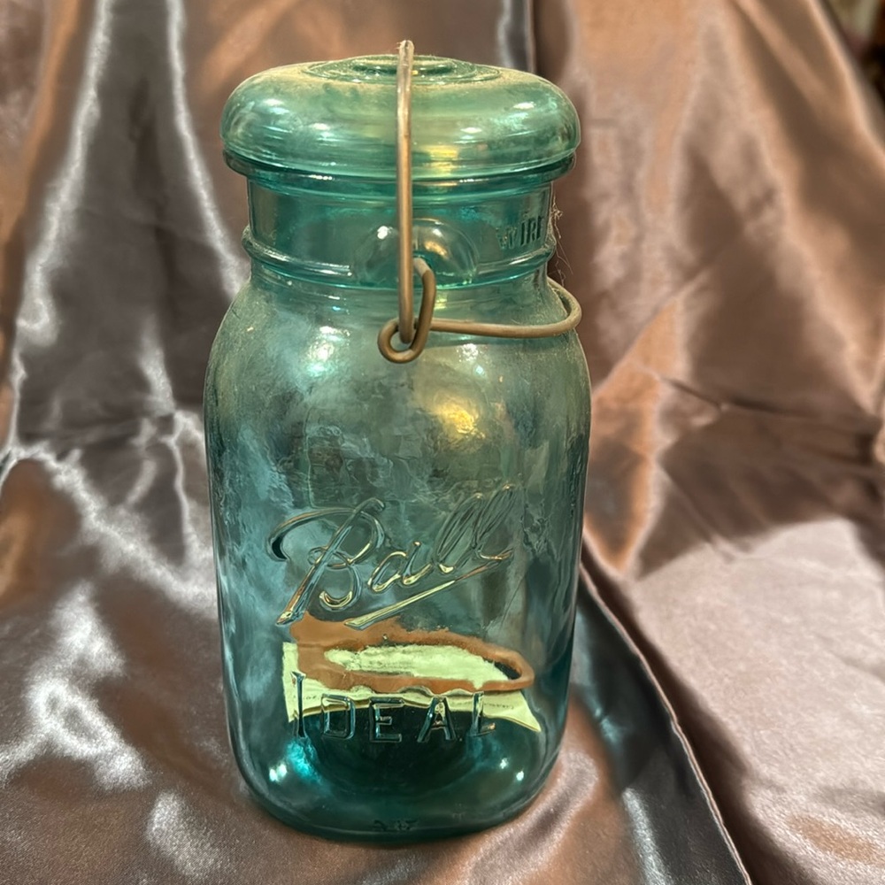 Blue quart ball  jar bicentennial